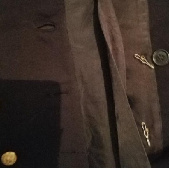 Vintage Sea Scout Double Breasted Wool Heavy Jacket (Port Indian) in Navy Blue - Picture 7 of 10